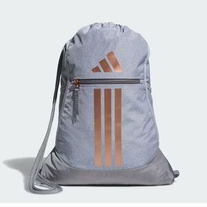 Adidas Alliance 3 Gray/Rose Gold Sack pack Backpack Sports Drawstring